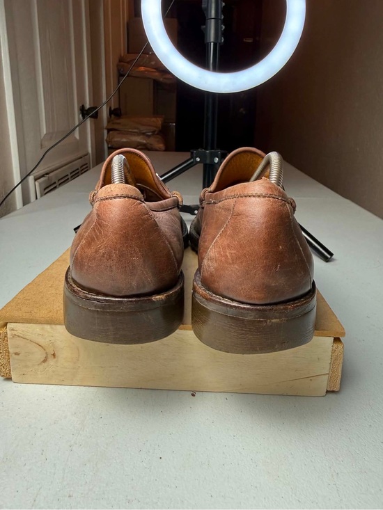 Gucci Horsebit Loafers Men Brown Leather Dress Shoes Italy Slip Ons Damage Sz 9 main image 9